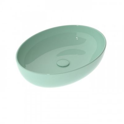 Раковина накладная 55x42 см GSG Ceramic Design Easy EALAVOV55024, бирюзовый глянцевый