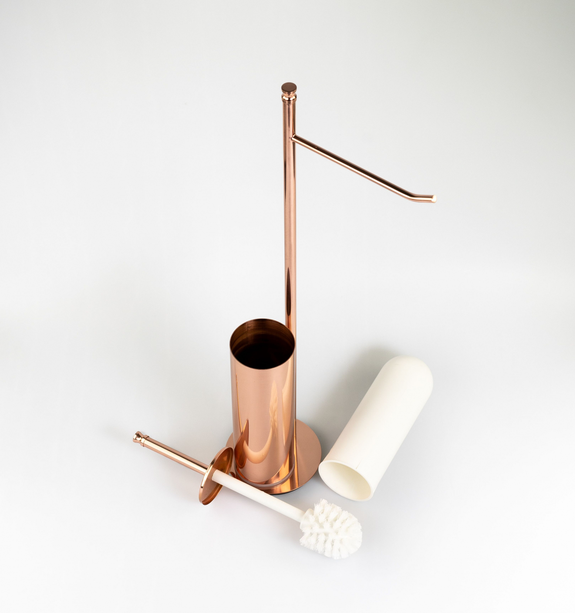 Stil Haus Hashi, стойка h63 см: бумагодержатель/ерш металлический, цвет розовое золото 969(17)
